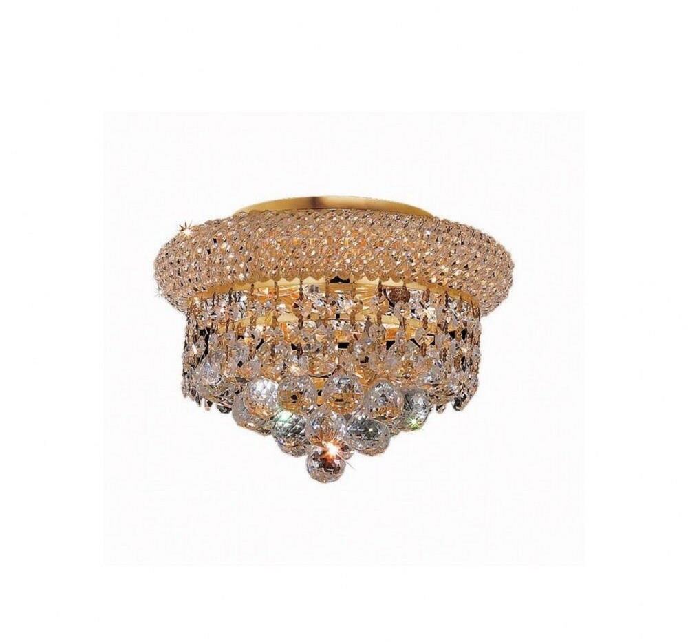 Vintage Crystal Ball Flush Mount Dining Room Hallway Bathroom Fixture 10x7x3